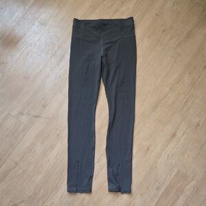 Athleta Charcoal Gray High-Rise Leggings with Ankle Slits